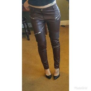 Zara Moto Zippered Pants